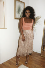 Load image into Gallery viewer, Sahara Midi Fringe Skirt